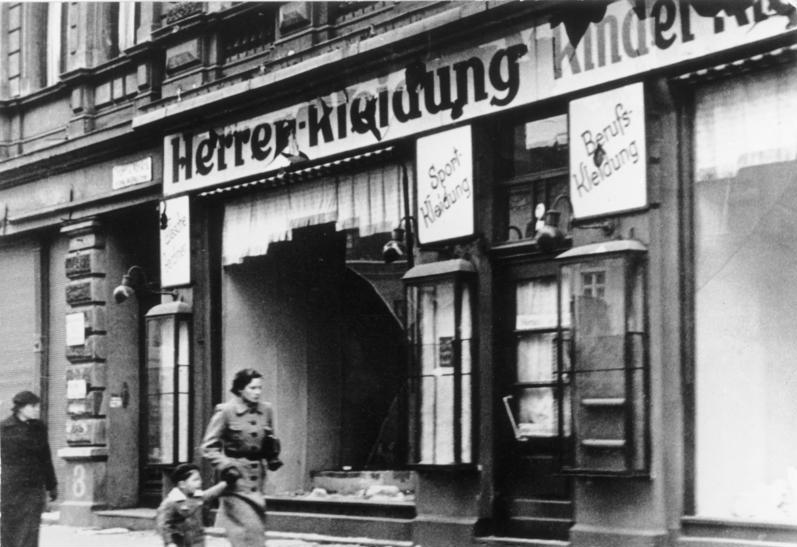 Magdeburg, zerstörtes jüdisches Geschäft
